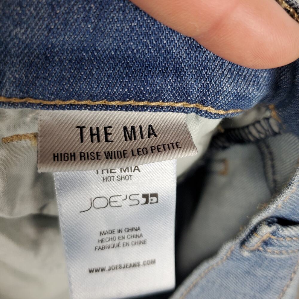 Joes Jeans The Mia High Rise Wide Leg Petite Size 26 Blue Hot Shot 30" Inseam - Picture 9 of 14